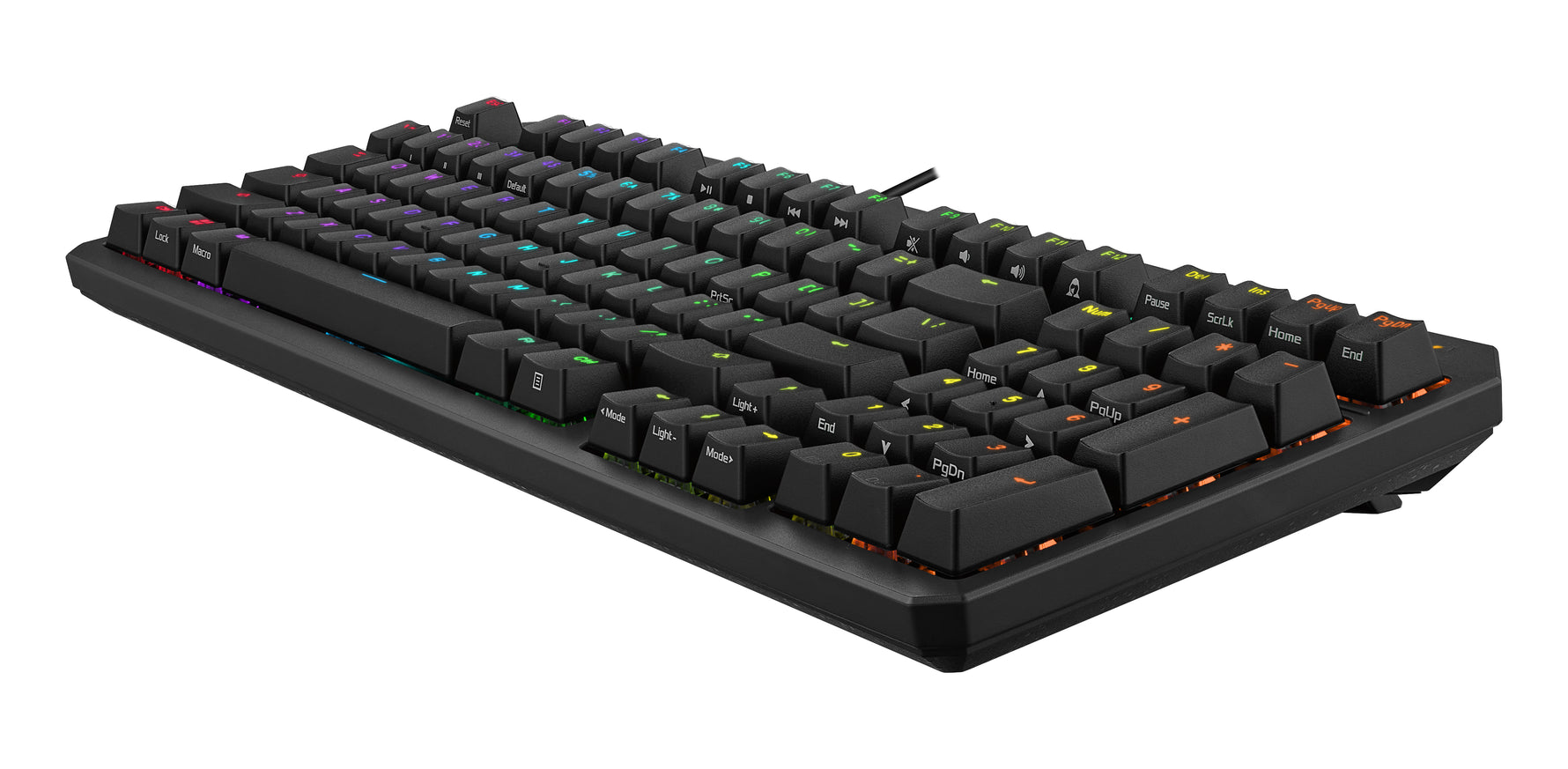 ASUS TUF Gaming K3 Gen II, Cablato, USB, Interruttore a chiave opto-meccanico, QWERTY, LED RGB, Nero