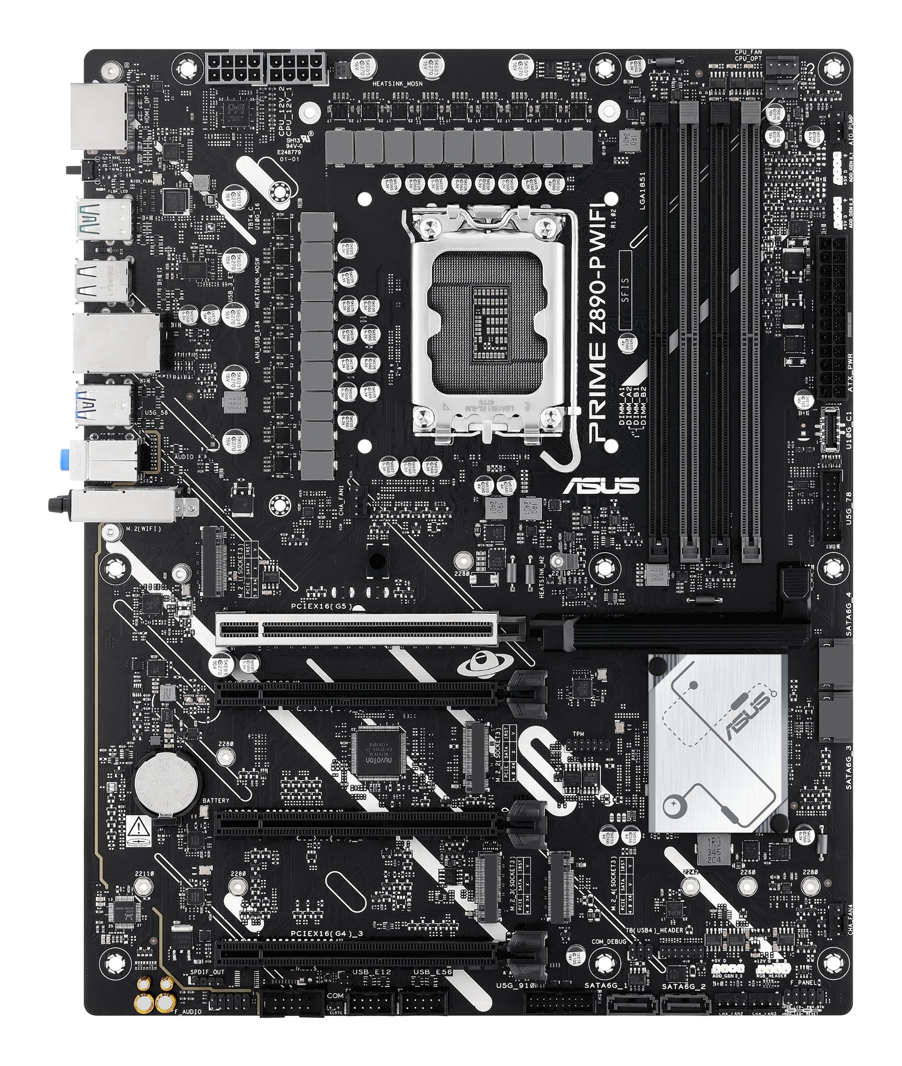 ASUS PRIME Z890-P WIFI, Intel, LGA 1851 (Socket V1), Intel Core Ultra (Series 2), DDR5-SDRAM, 192 GB, DIMM