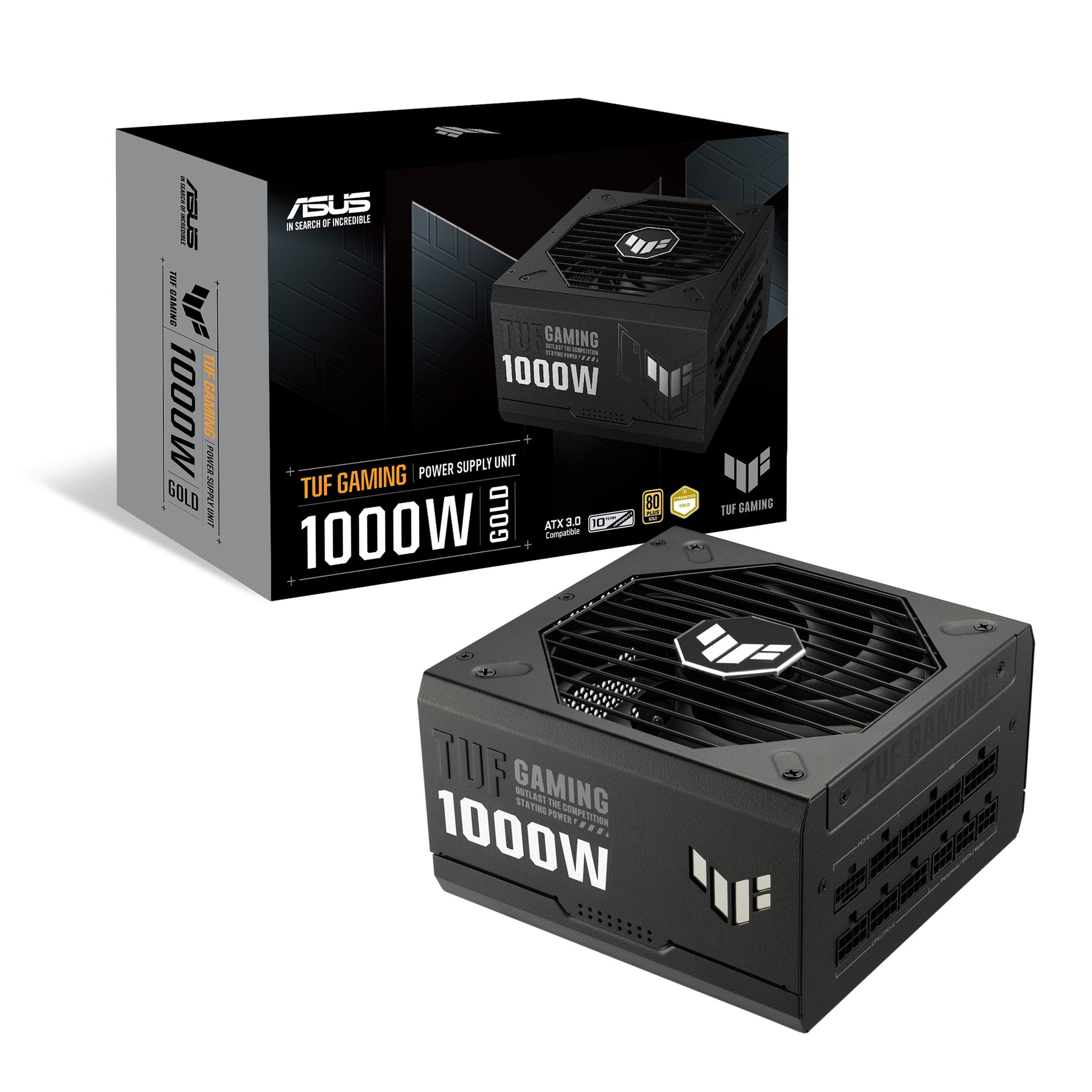 ASUS TUF Gaming 1000W Gold, 1000 W, 100 - 240 V, 130 W, 1000 W, 130 W, 9,6 W
