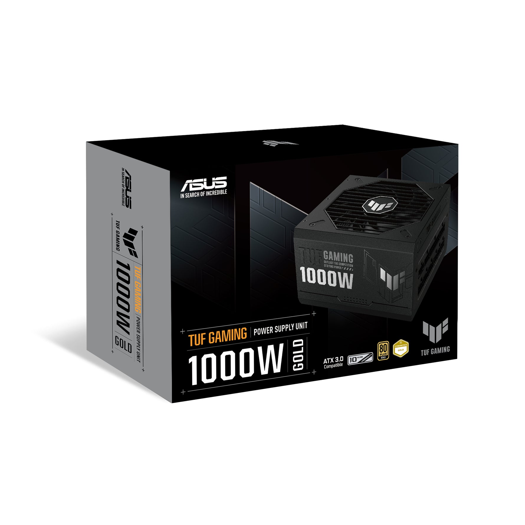 ASUS TUF Gaming 1000W Gold, 1000 W, 100 - 240 V, 130 W, 1000 W, 130 W, 9,6 W