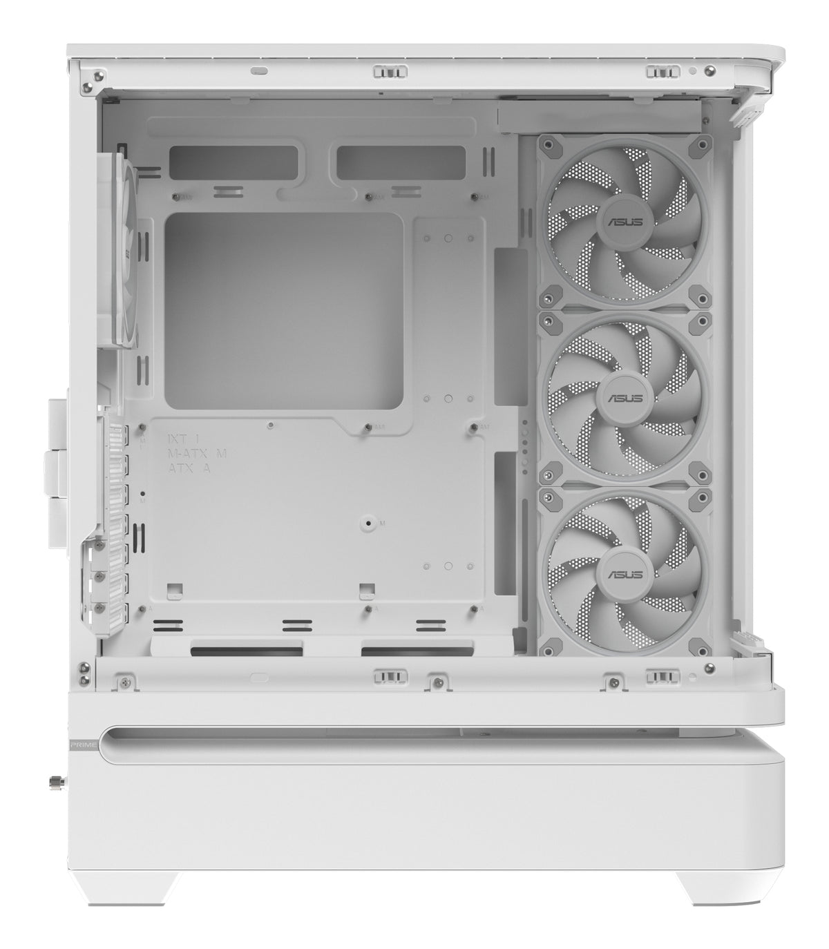 ASUS PRIME AP304 TG ARGB WHITE, PC, Bianco, Mini-ITX, ATX, micro ATX, Multi, 17,5 cm, 42 cm