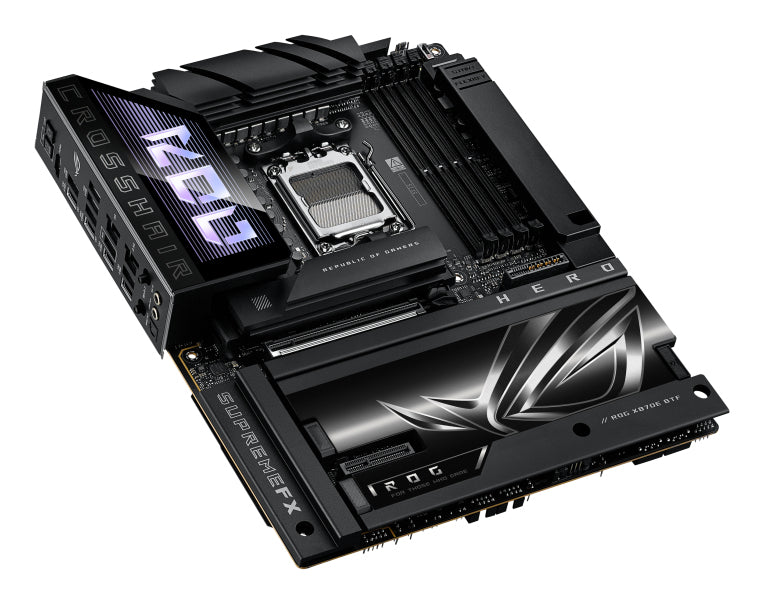 ASUS ROG CROSSHAIR X870E HERO BTF, AMD, Socket AM5, AMD Ryzen 7000 Series, AMD Ryzen 8000 Series, AMD Ryzen 9000 Series, DDR5-SDRAM, 256 GB, DIMM