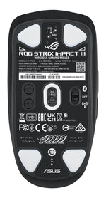 ASUS ROG Strix Impact III Wireless, Ambidestro, Ottico, RF senza fili + Bluetooth, 36000 DPI, Nero