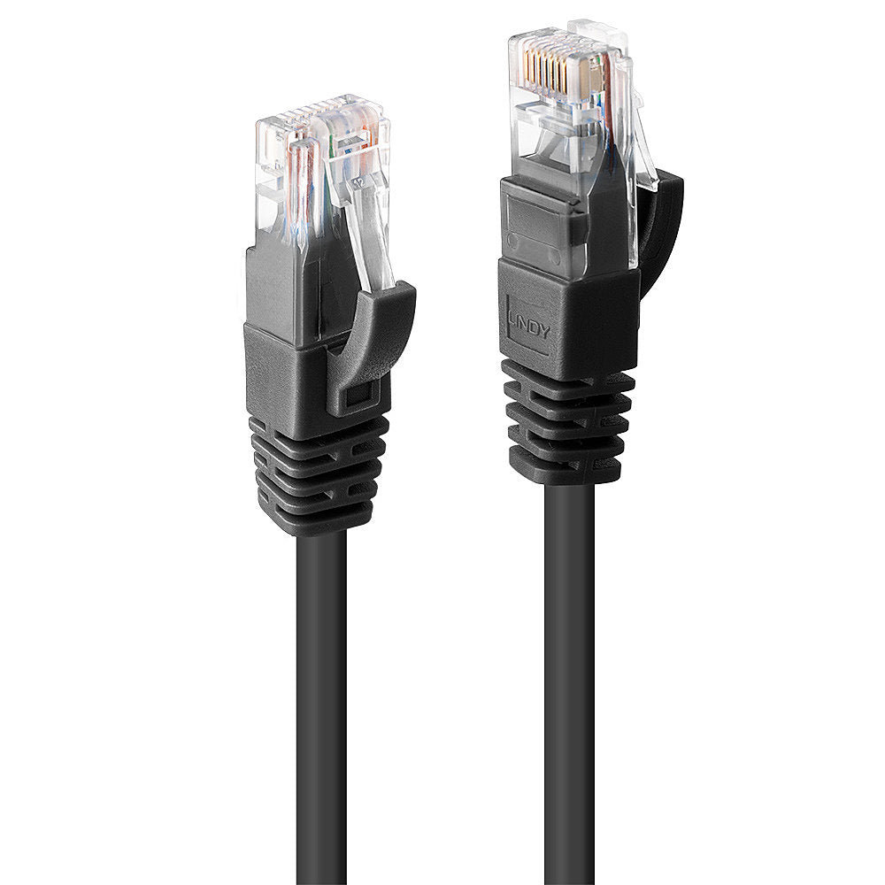 Lindy 48077, 1 m, Cat6, U/UTP (UTP), RJ-45, RJ-45, Nero