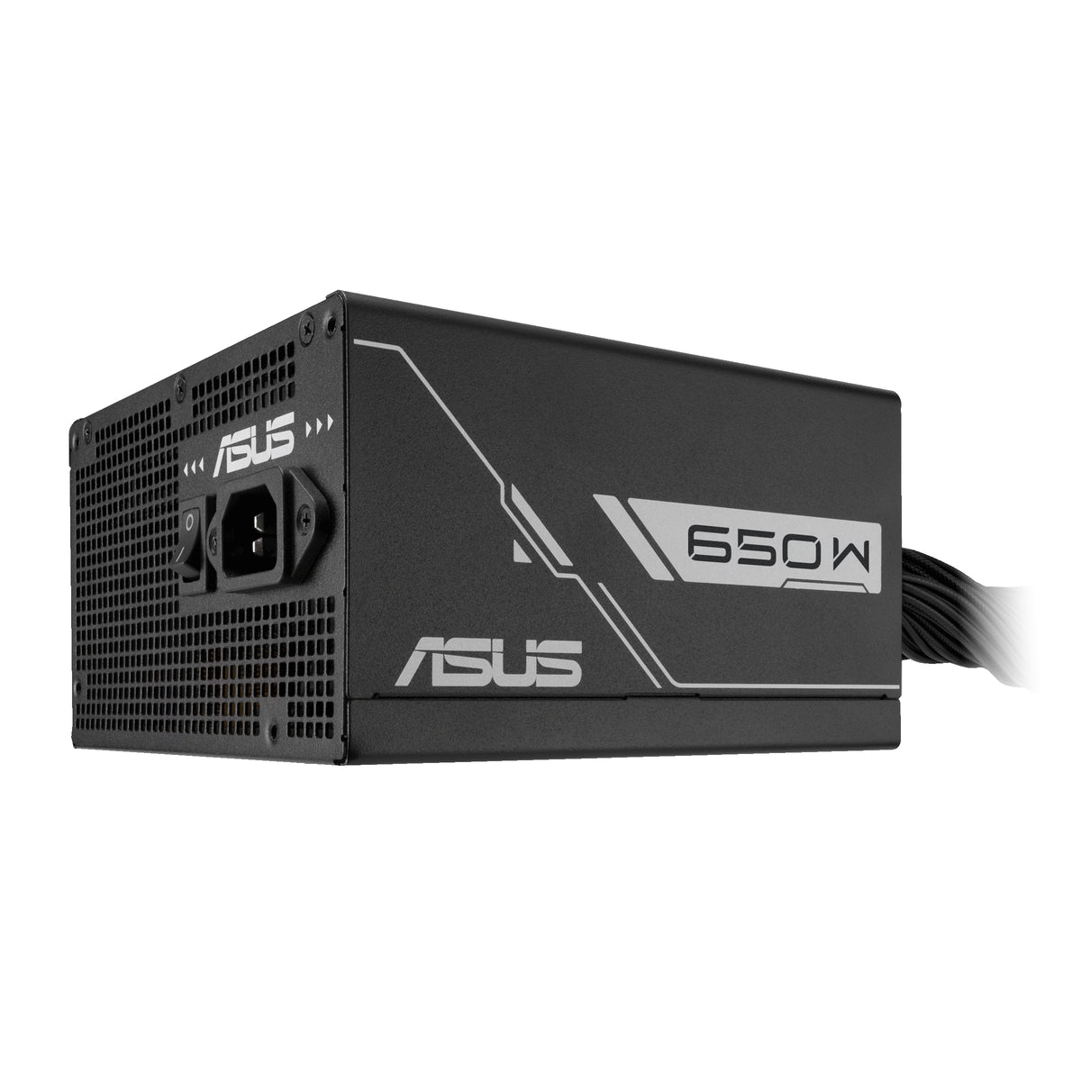 ASUS Prime 650W Bronze PRIME-650B-BLACK nero, vista posteriore e laterale