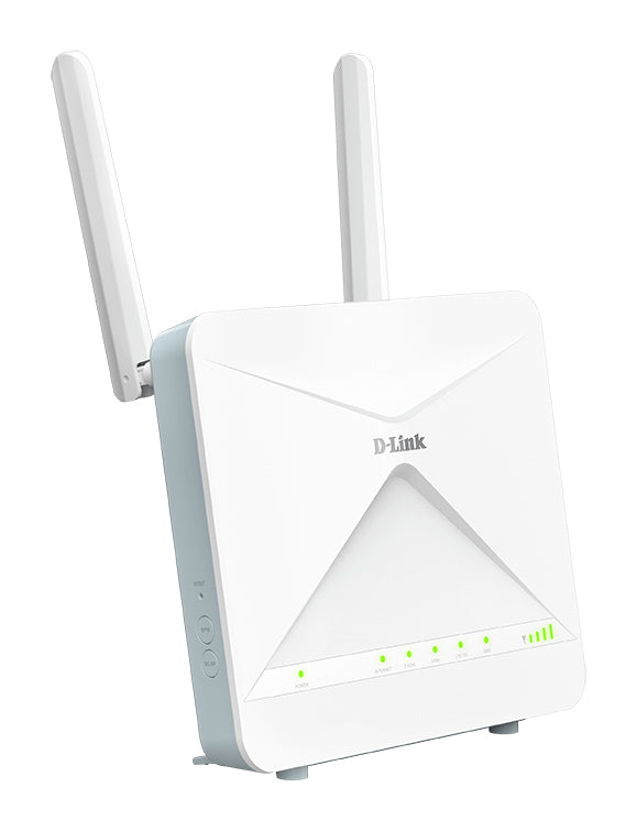 D-Link G415/E, Wi-Fi 6 (802.11ax), Dual-band (2.4 GHz/5 GHz), Collegamento ethernet LAN, 4G, Blu, Bianco, Router da tavolo