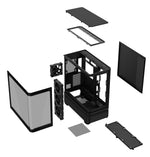ASUS PRIME AP304 TG ARGB BLACK, PC, Nero, Mini-ITX, ATX, micro ATX, Multi, 17,5 cm, 42 cm