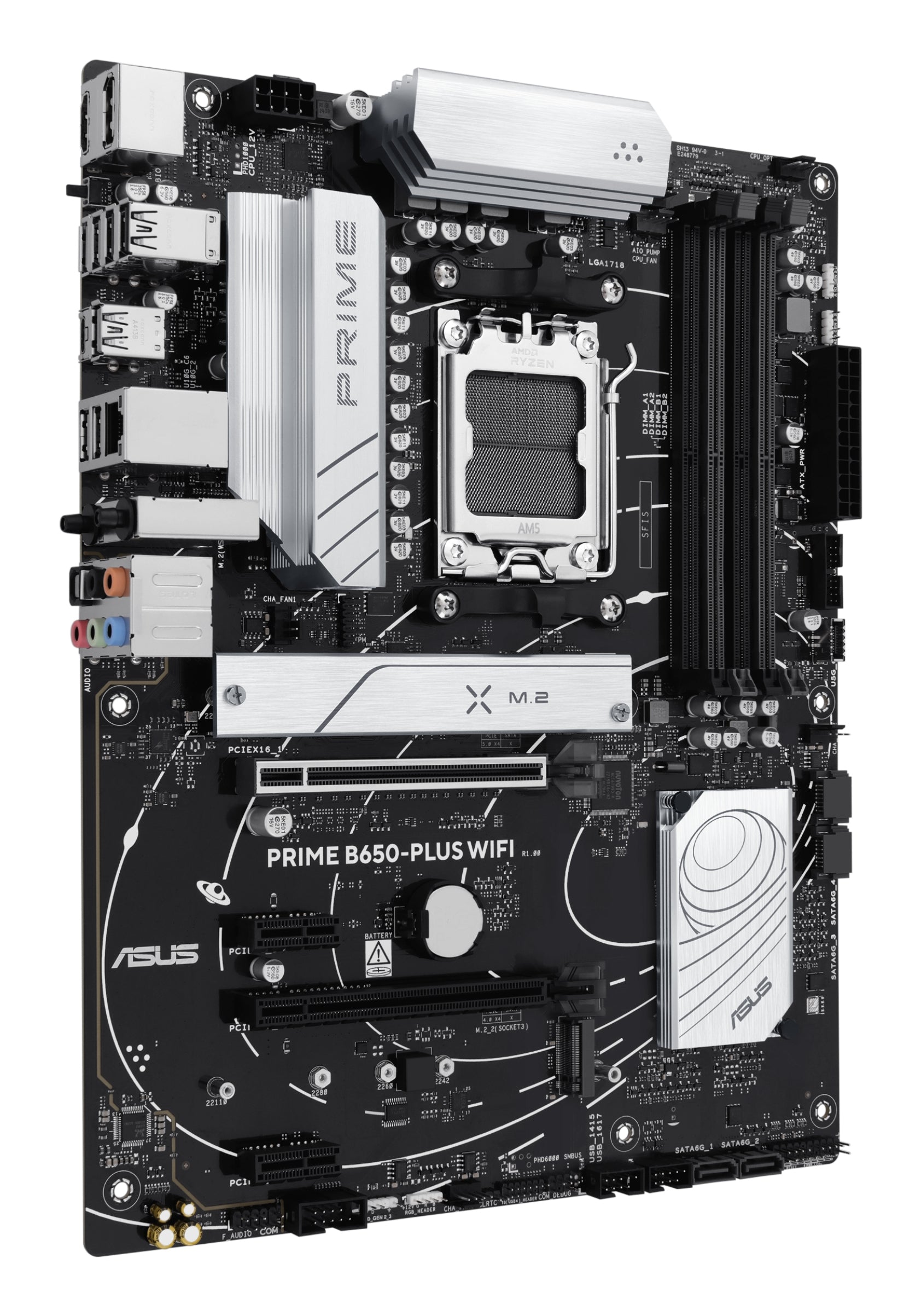 ASUS PRIME B650-PLUS WIFI, AMD, Socket AM5, AMD Ryzen 7000 Series, AMD Ryzen 8000 Series, AMD Ryzen 9000 Series, Socket AM5, DDR5-SDRAM, 192 GB