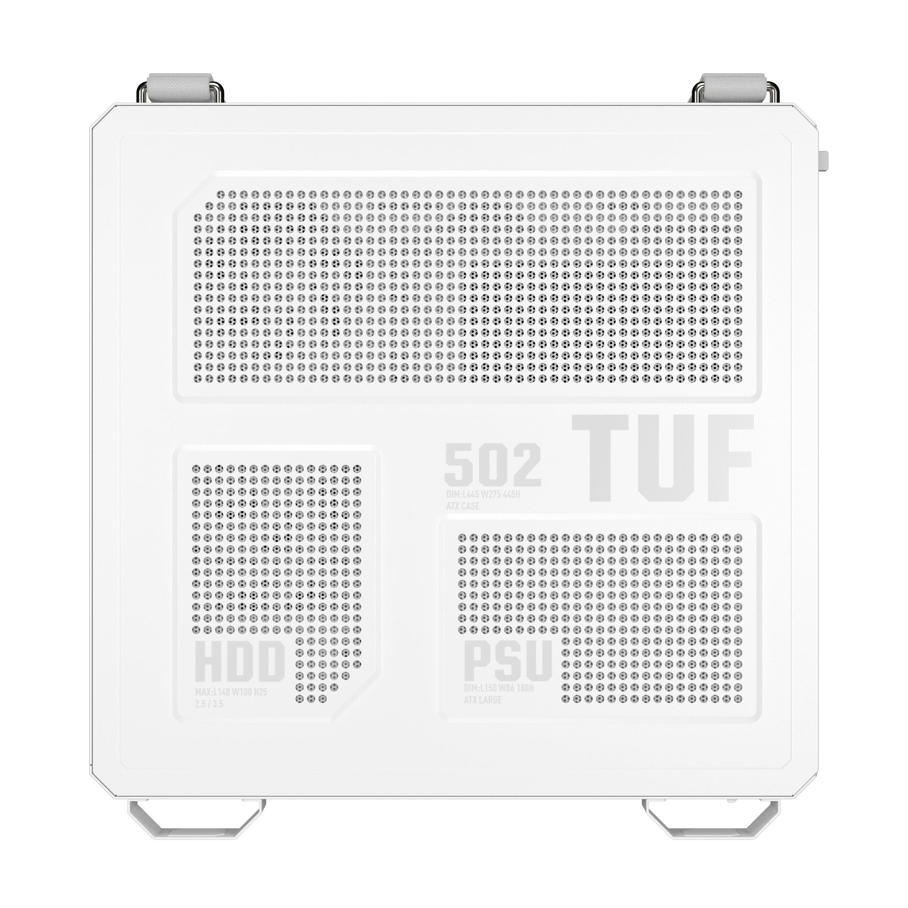 ASUS TUF GAMING GT502 Horizon TG ARGB White, Midi Tower, PC, Bianco, ATX, micro ATX, Mini-ITX, 16,3 cm, 40 cm