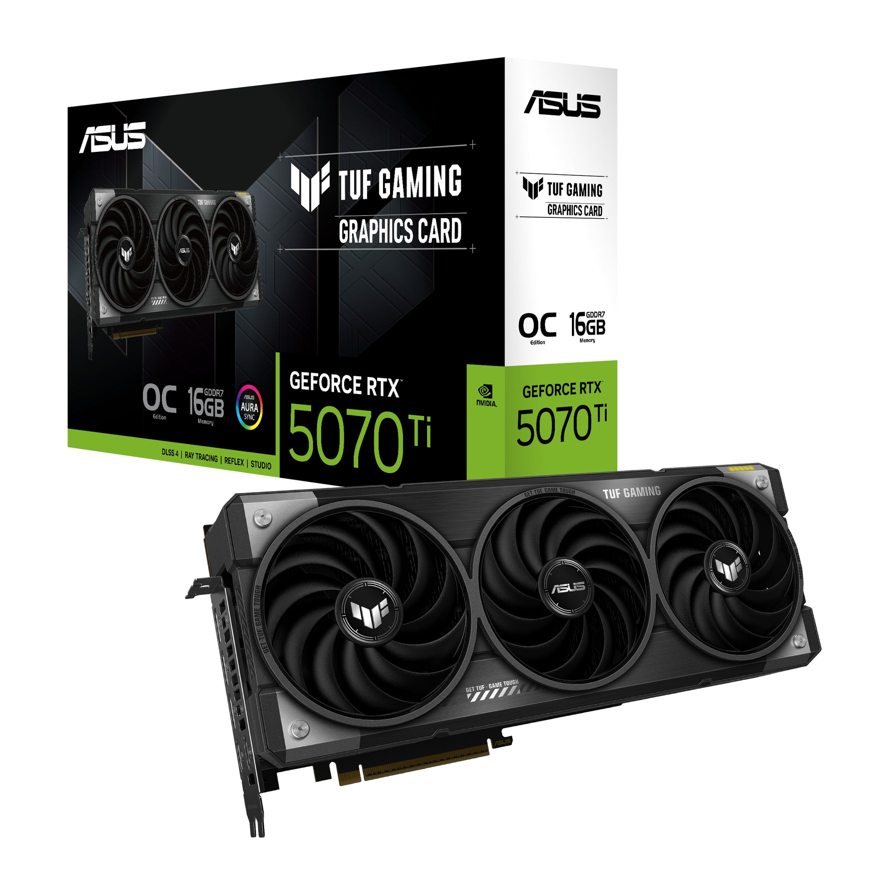 ASUS TUF Gaming TUF-RTX5070TI-O16G-GAMING, GeForce RTX 5070 Ti, 16 GB, GDDR7, 256 bit, 7680 x 4320 Pixel, PCI Express 5.0