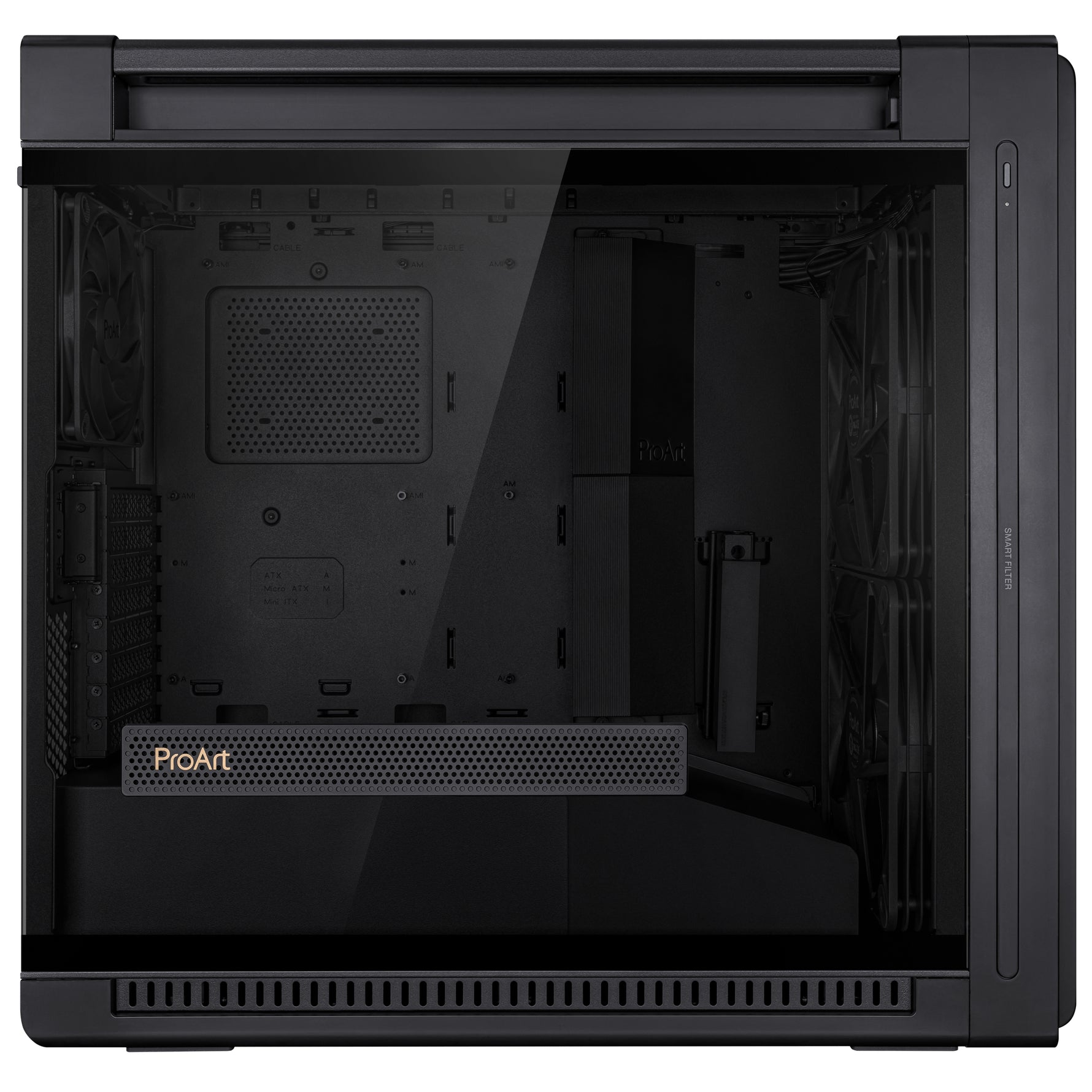 ASUS ProArt PA602, Midi Tower, PC, Nero, ATX, DTX, EATX, micro ATX, Mini-DTX, Mini-ITX, Gaming, 19 cm