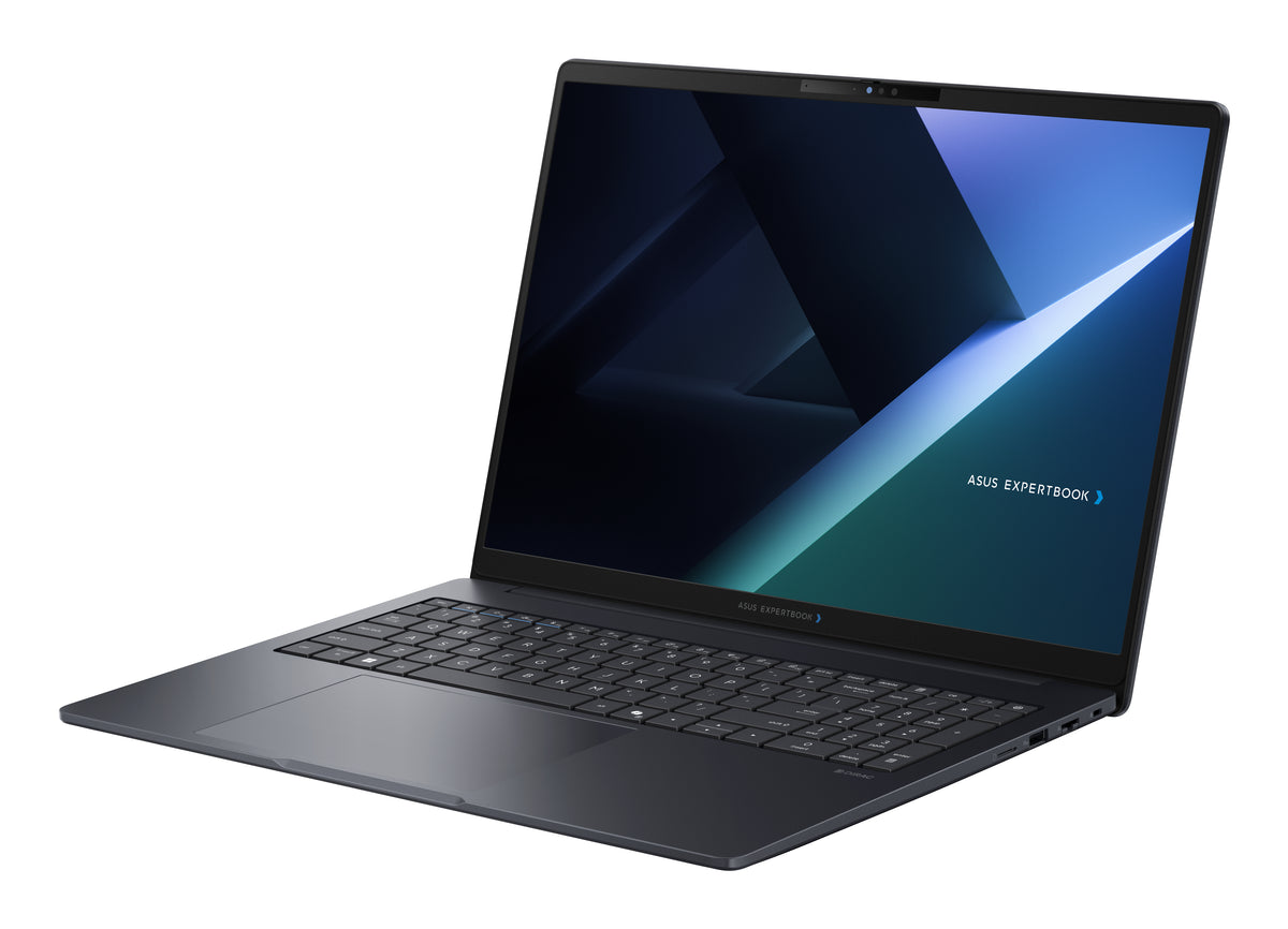 ASUS ExpertBook B3 G2 B3605CAA Gentle Grey, vista obliqua sinistra; immagine di serie, tastiera illustrativa
