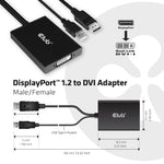 CLUB3D cac-1010, Displayport/usb, DVI-I Daul link, 0,6 m, Nero, Bianco