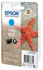 Epson Singlepack Cyan 603 Ink, Resa standard, Ciano, 2,4 ml, 1 pz