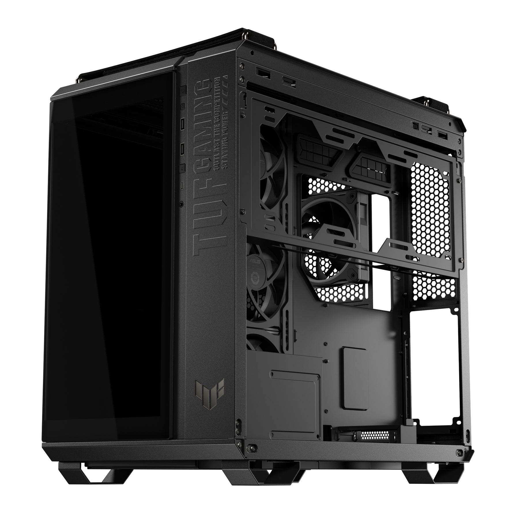 ASUS TUF GAMING GT502 Horizon TG ARGB Black, Midi Tower, PC, Nero, ATX, micro ATX, Mini-ITX, Gaming, 16,3 cm