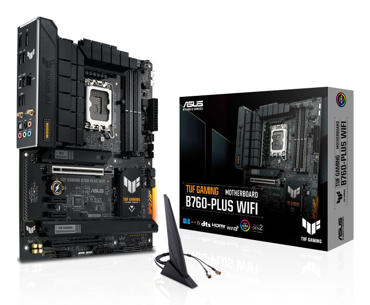 ASUS TUF Gaming B760-Plus WIFI, Intel, LGA 1700, Intel® Celeron®, Intel® Core™ i3, Intel® Core™ i5, Intel® Core™ i7, LGA 1700, DDR5-SDRAM, 128 GB