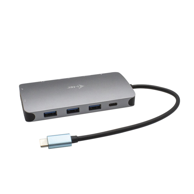 i-tec Metal USB-C Travel Nano Dock HDMI/VGA with LAN + Power Delivery 100 W, Cablato, USB 3.2 Gen 1 (3.1 Gen 1) Type-C, 100 W, 3,5 mm, Argento, MicroSD (TransFlash), SD