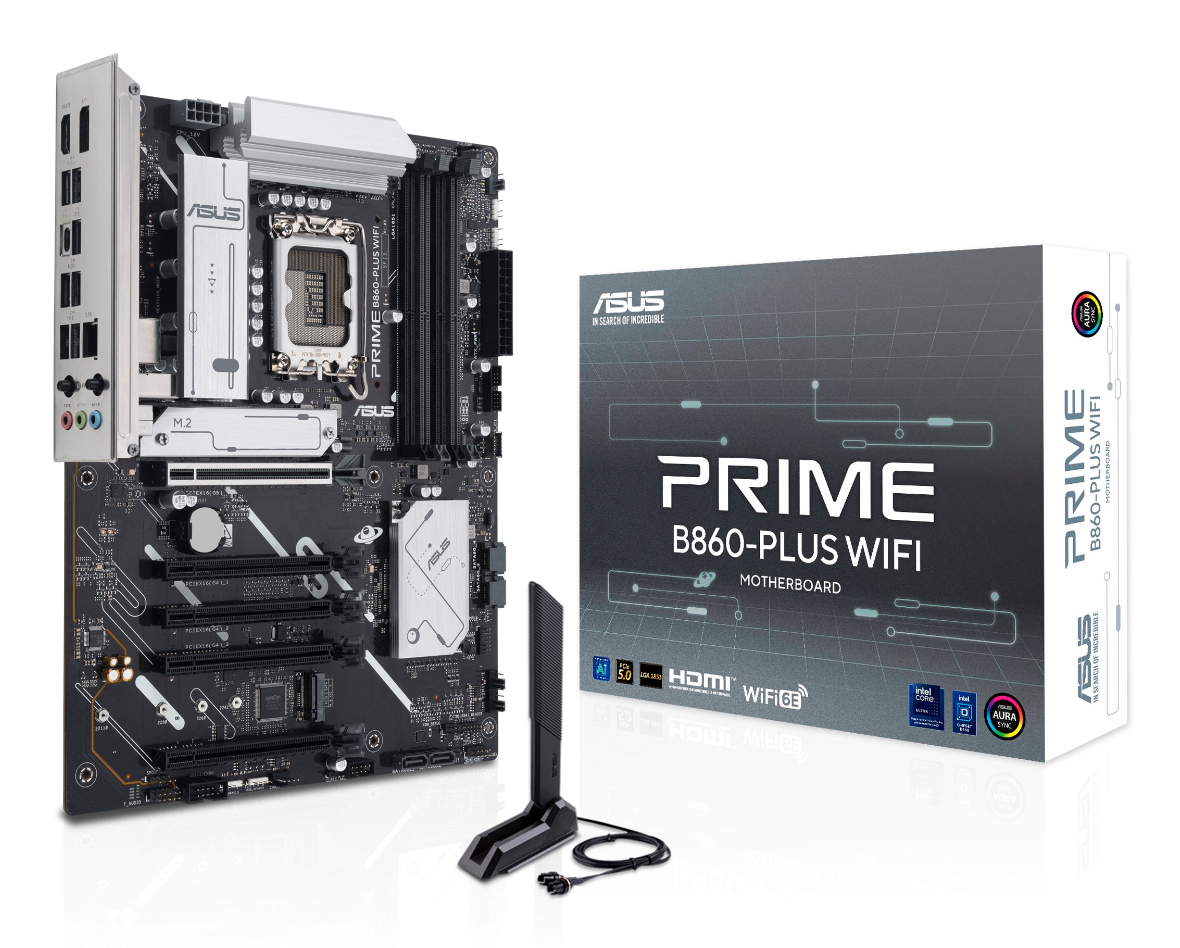 ASUS PRIME B860-PLUS WIFI, Intel, LGA 1851 (Socket V1), Intel Core Ultra (Series 2), LGA 1851, DDR5-SDRAM, 256 GB