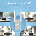 Keenetic Buddy 6 SE (KN-4410) Ripetitore Wi-Fi mesh 6 AX3000 con porta Ethernet Gigabit, Ripetitore di rete, 3000 Mbit/s, 1000 Mbit/s, Interno, Gigabit Ethernet, 10/100/1000Base-T(X)