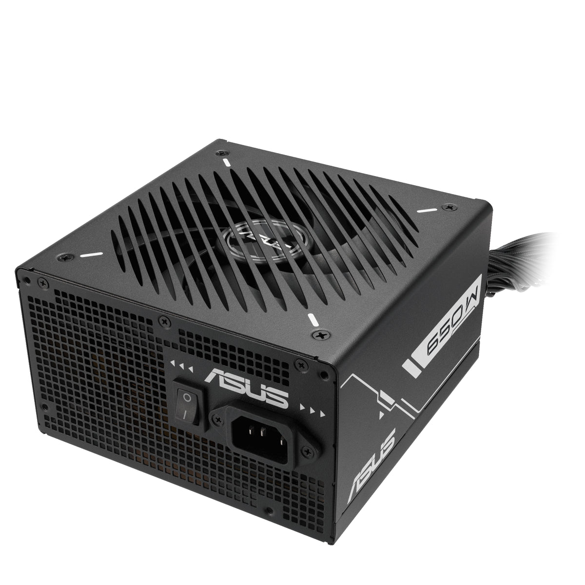 ASUS Prime 650W Bronze PRIME-650B-BLACK nero, vista posteriore e ventola