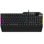ASUS TUF Gaming K1, Full-size (100%), Cablato, USB, Interruttore a chiave meccanica, LED RGB, Nero