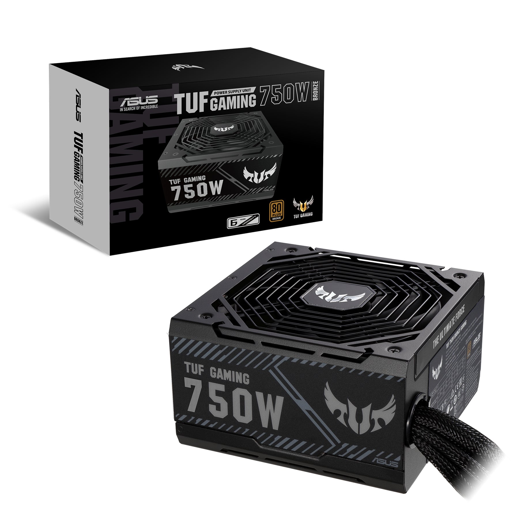 ASUS TUF-GAMING-750B, 750 W, 100 - 240 V, 20+4 pin ATX, Non modulare, PC, ATX
