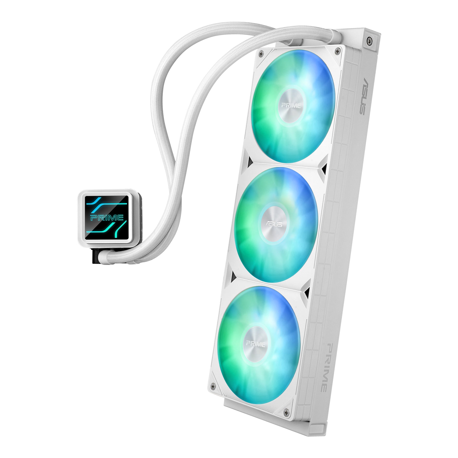 ASUS Prime LC 360 ARGB White Edition, Raffreddatore di liquidi tutto in uno, 12 cm, 34 son, Bianco