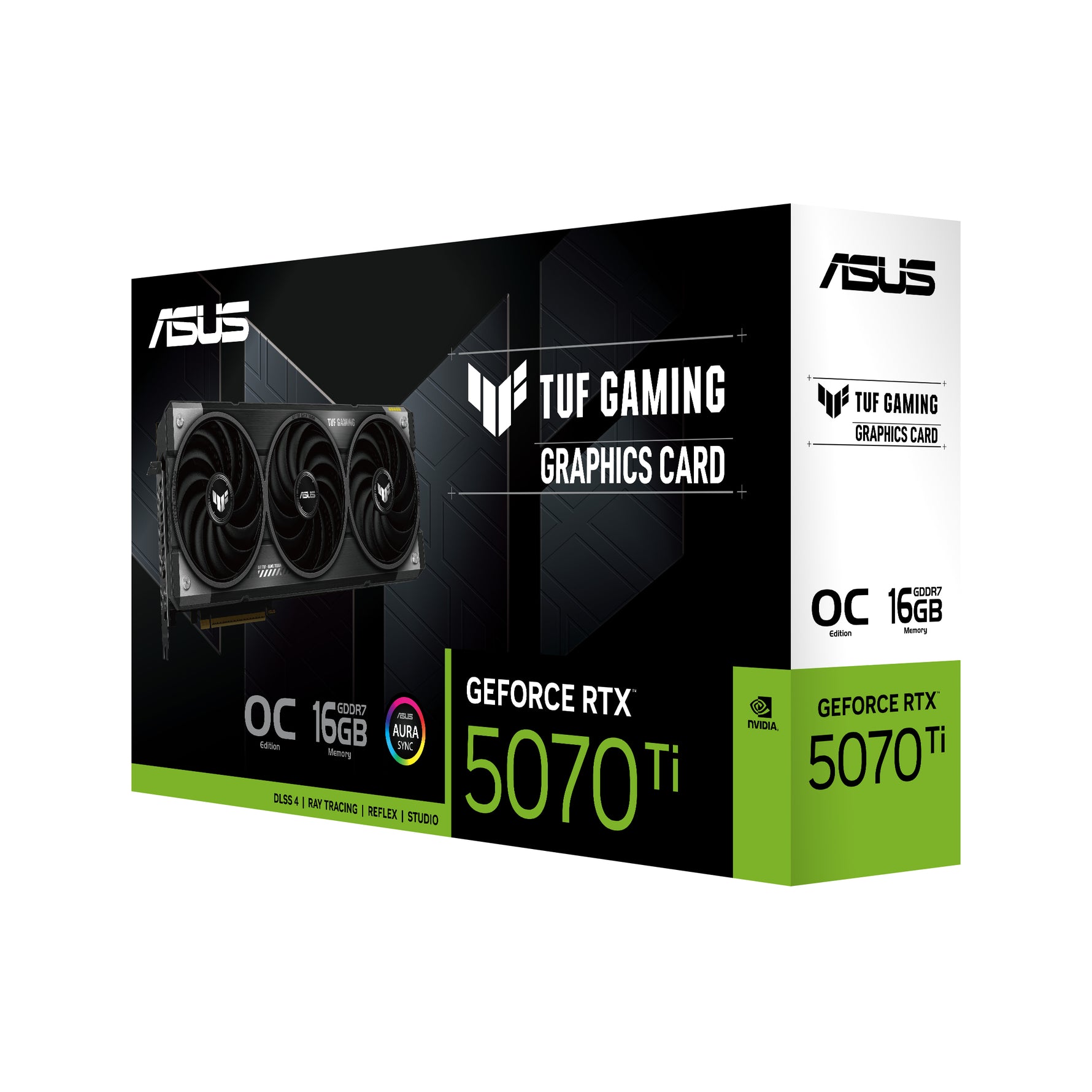 ASUS TUF Gaming TUF-RTX5070TI-O16G-GAMING, GeForce RTX 5070 Ti, 16 GB, GDDR7, 256 bit, 7680 x 4320 Pixel, PCI Express 5.0