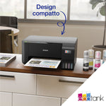 Epson EcoTank ET-2860 stampante multifunzione a serbatoio, Ad inchiostro, Stampa a colori, 5760 x 1440 DPI, A4, Stampa diretta, Nero