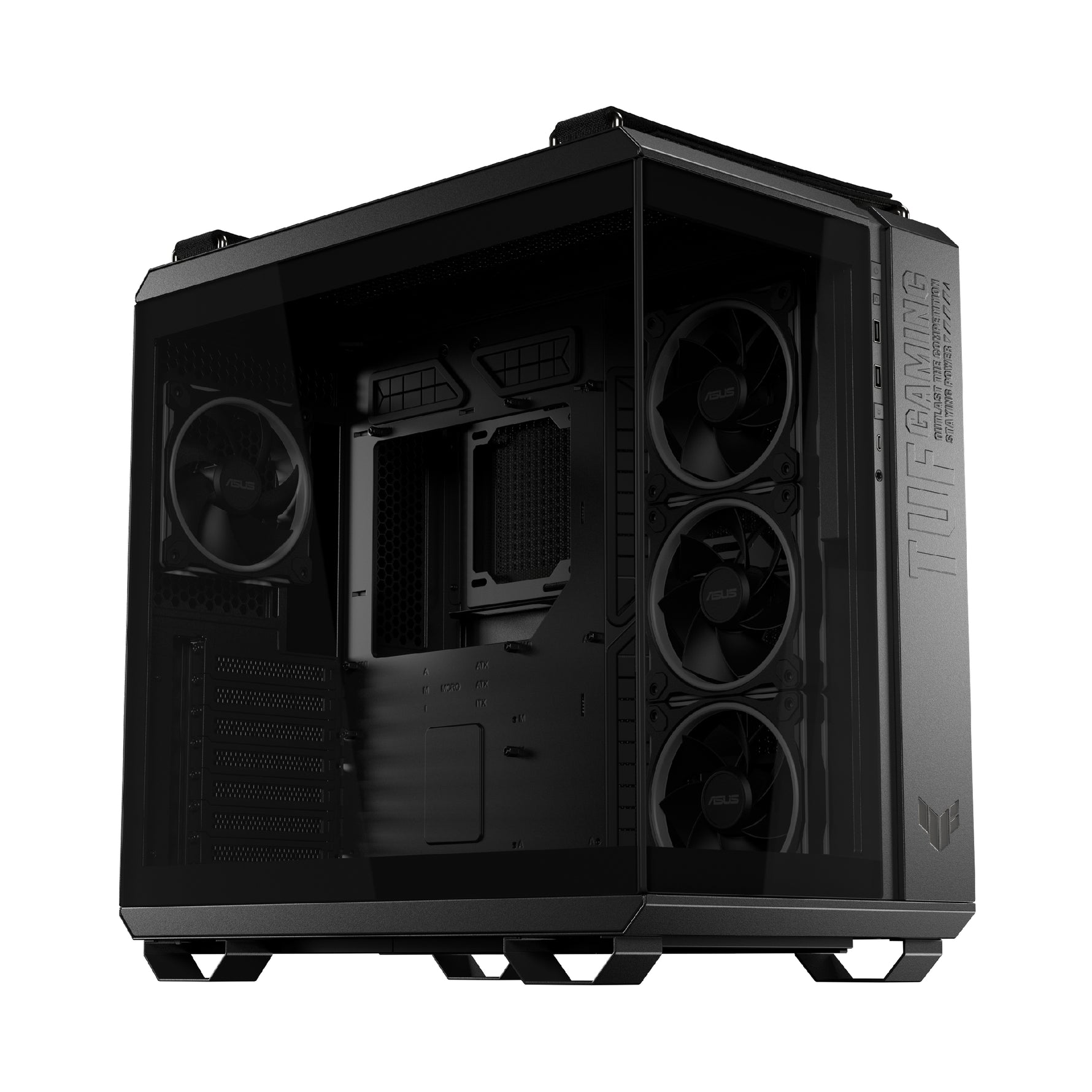 ASUS TUF GAMING GT502 Horizon TG ARGB Black, Midi Tower, PC, Nero, ATX, micro ATX, Mini-ITX, Gaming, 16,3 cm