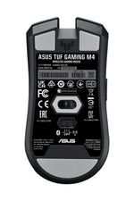 ASUS TUF Gaming M4 Wireless, Mano destra, Ottico, RF senza fili + Bluetooth, 12000 DPI, Nero