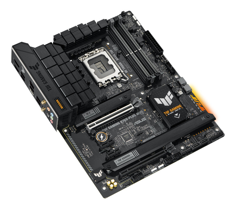 ASUS TUF Gaming B760-Plus WIFI, Intel, LGA 1700, Intel® Celeron®, Intel® Core™ i3, Intel® Core™ i5, Intel® Core™ i7, LGA 1700, DDR5-SDRAM, 128 GB