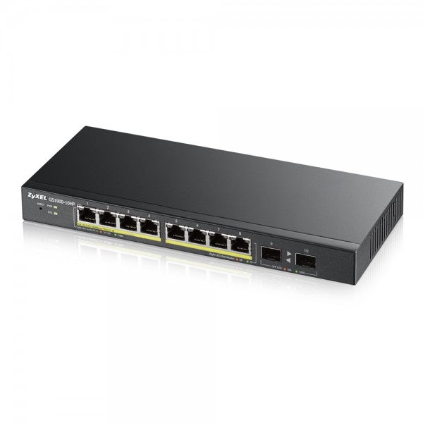 Zyxel GS1900-8HP v3 PoE, Gestito, L2, Gigabit Ethernet (10/100/1000), Full duplex, Supporto Power over Ethernet (PoE)