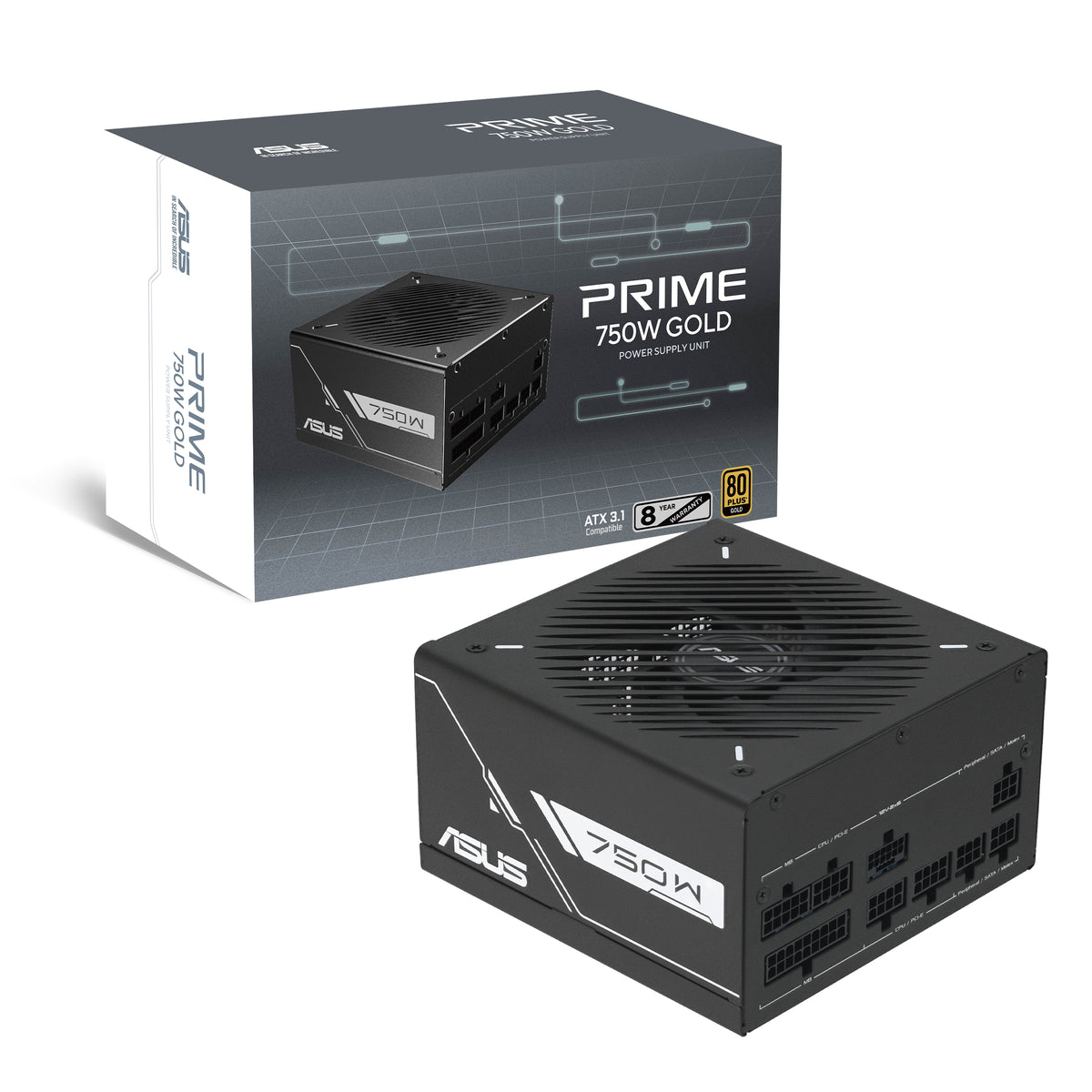 ASUS Prime -750G, 750 W, 100 - 240 V, Attivo, 110 W, 744 W, 110 W