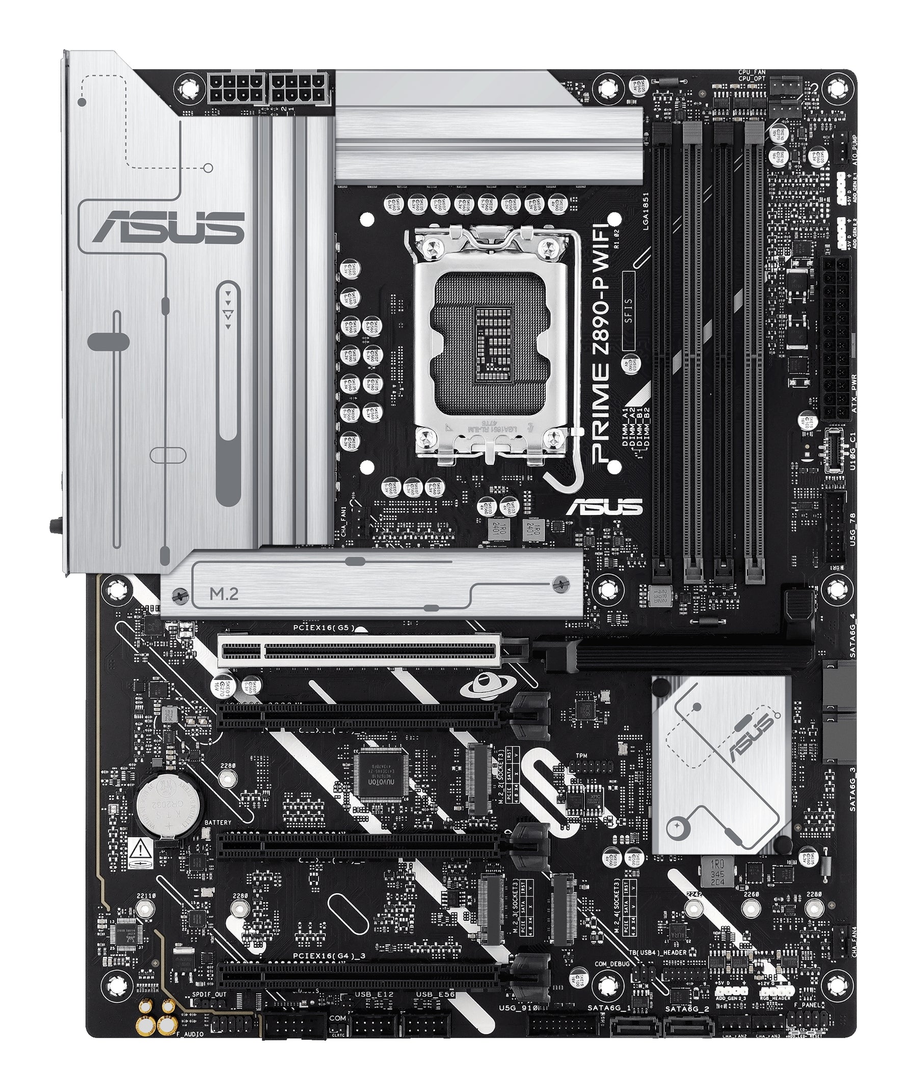 ASUS PRIME Z890-P WIFI, Intel, LGA 1851 (Socket V1), Intel Core Ultra (Series 2), DDR5-SDRAM, 192 GB, DIMM