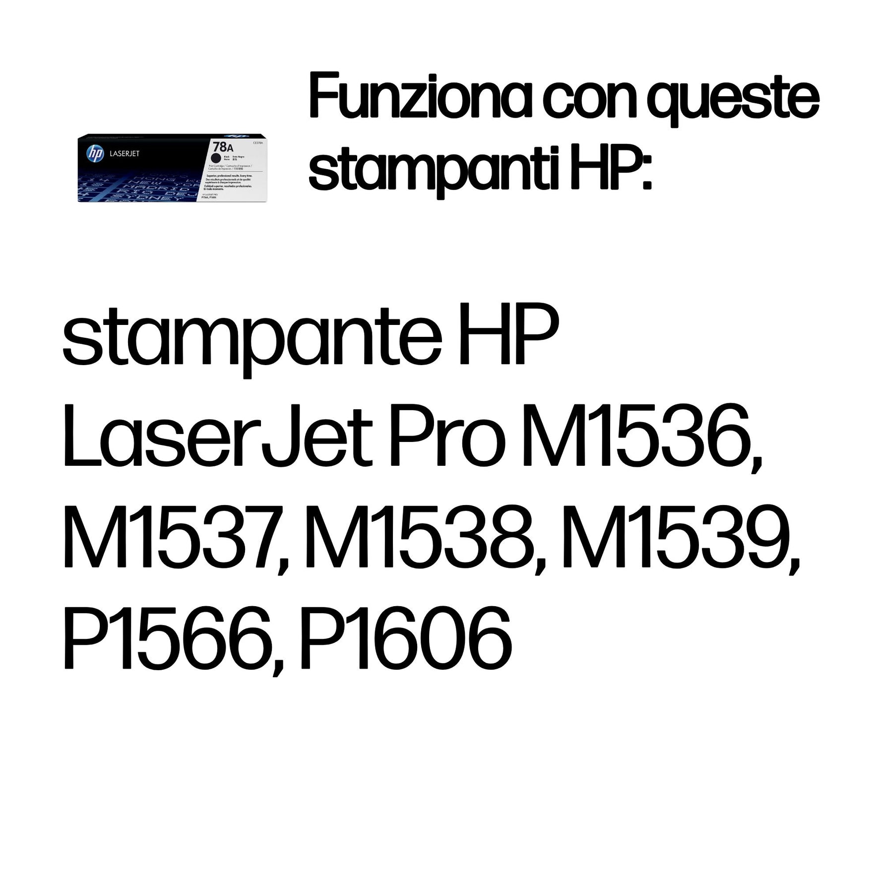 HP Cartuccia Toner originale nero LaserJet 78A, 2100 pagine, Nero, 1 pz