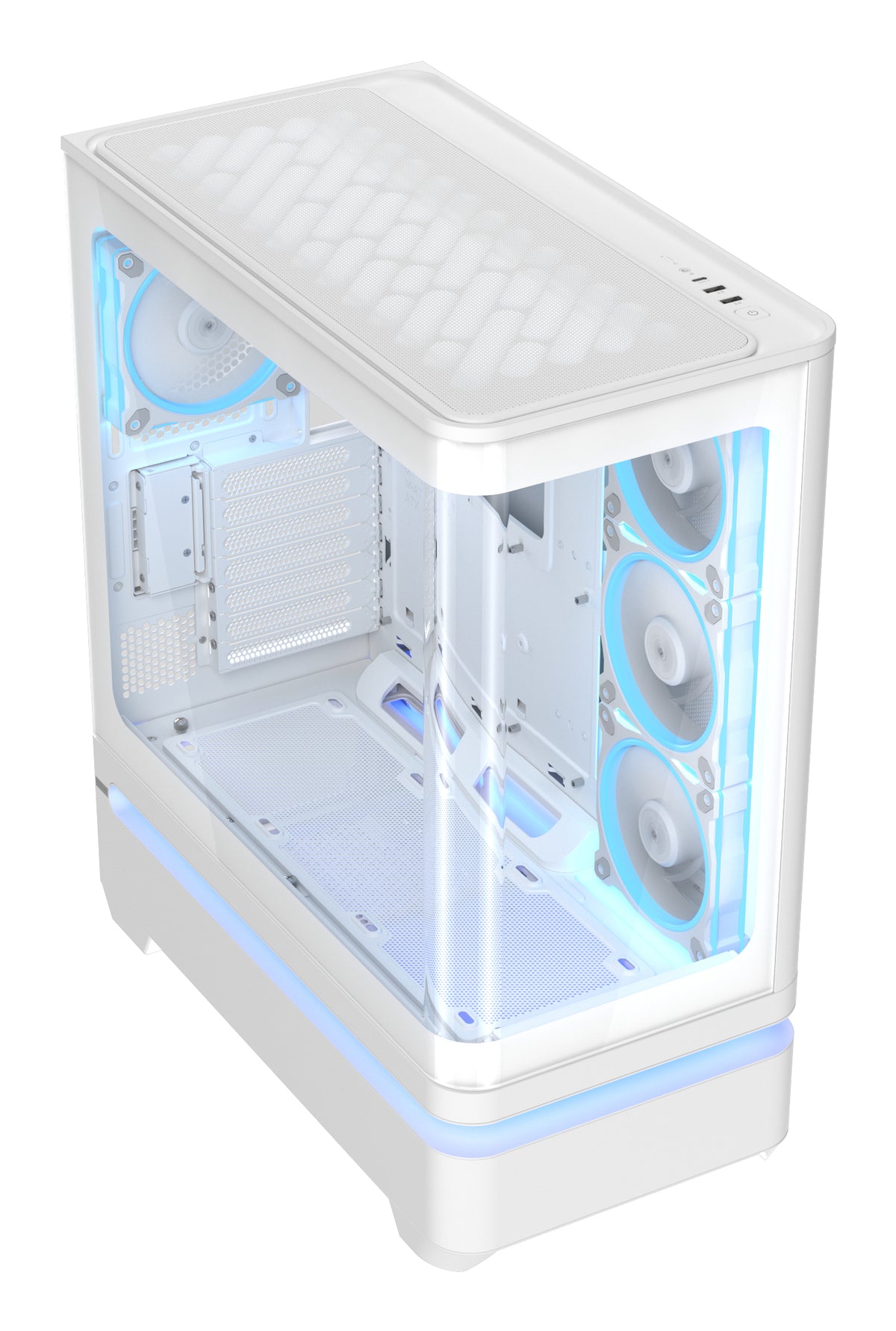 ASUS PRIME AP304 TG ARGB WHITE, PC, Bianco, Mini-ITX, ATX, micro ATX, Multi, 17,5 cm, 42 cm