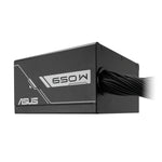 ASUS Prime 650W Bronze PRIME-650B-BLACK nero, vista laterale con cavi fissi