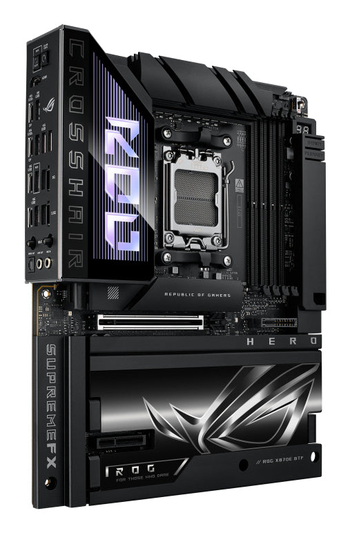 ASUS ROG CROSSHAIR X870E HERO BTF, AMD, Socket AM5, AMD Ryzen 7000 Series, AMD Ryzen 8000 Series, AMD Ryzen 9000 Series, DDR5-SDRAM, 256 GB, DIMM