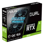 ASUS Dual -RTX3050-O6G, GeForce RTX 3050, 6 GB, GDDR6, 96 bit, 7680 x 4320 Pixel, PCI Express 4.0