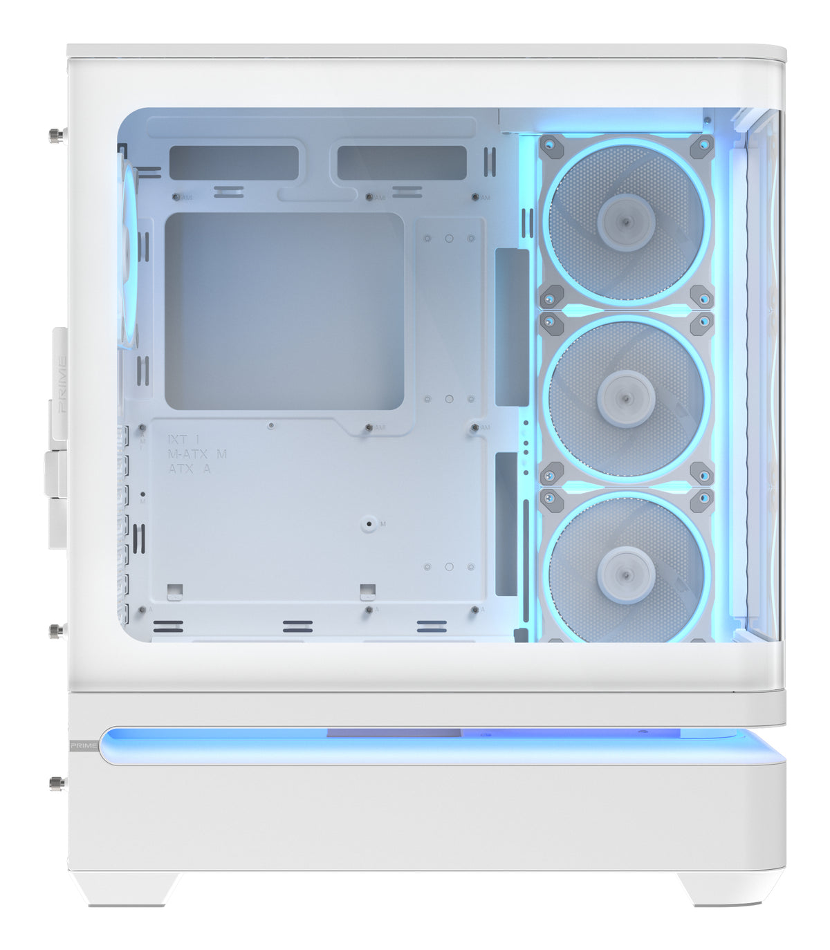 ASUS PRIME AP304 TG ARGB WHITE, PC, Bianco, Mini-ITX, ATX, micro ATX, Multi, 17,5 cm, 42 cm
