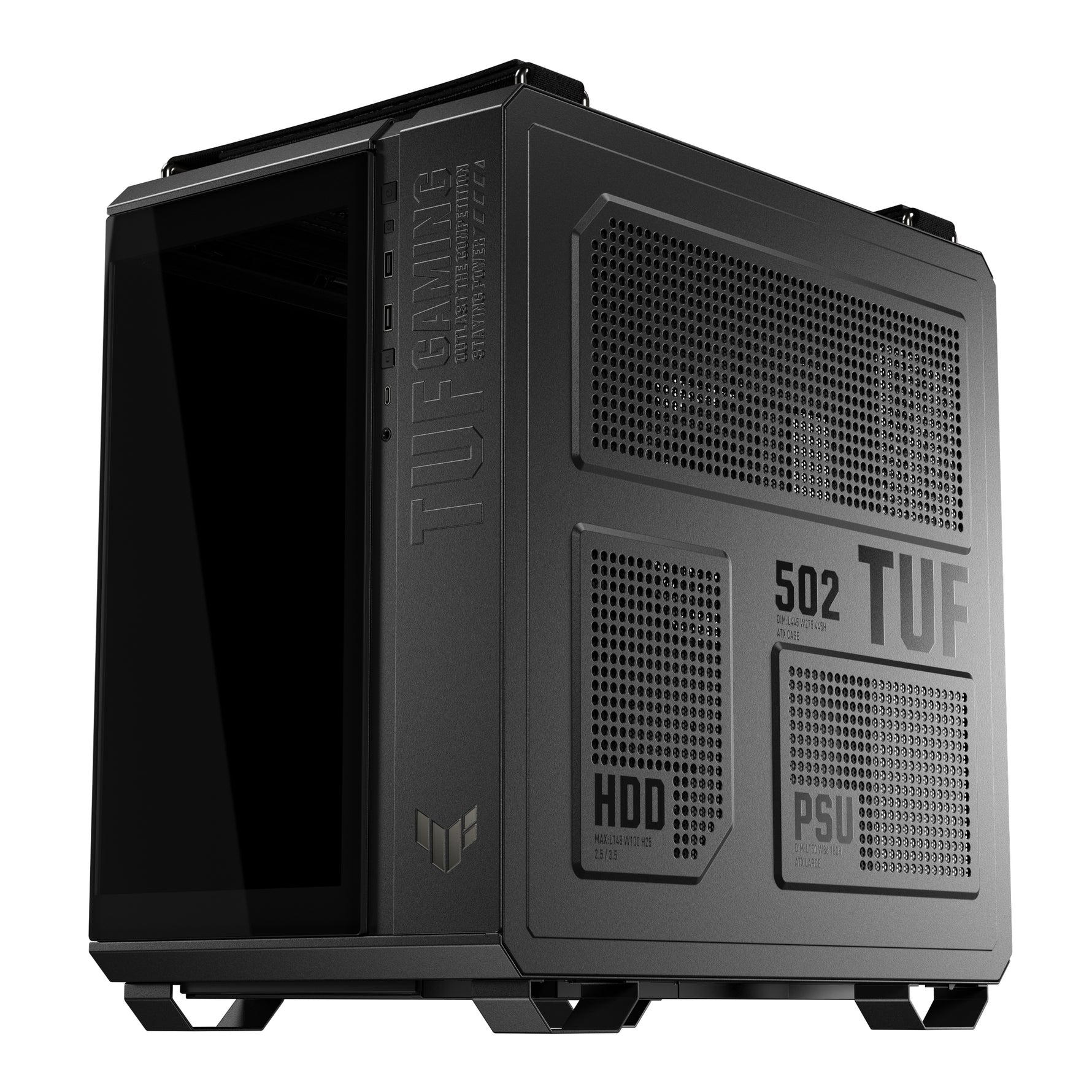 ASUS TUF GAMING GT502 Horizon TG ARGB Black, Midi Tower, PC, Nero, ATX, micro ATX, Mini-ITX, Gaming, 16,3 cm