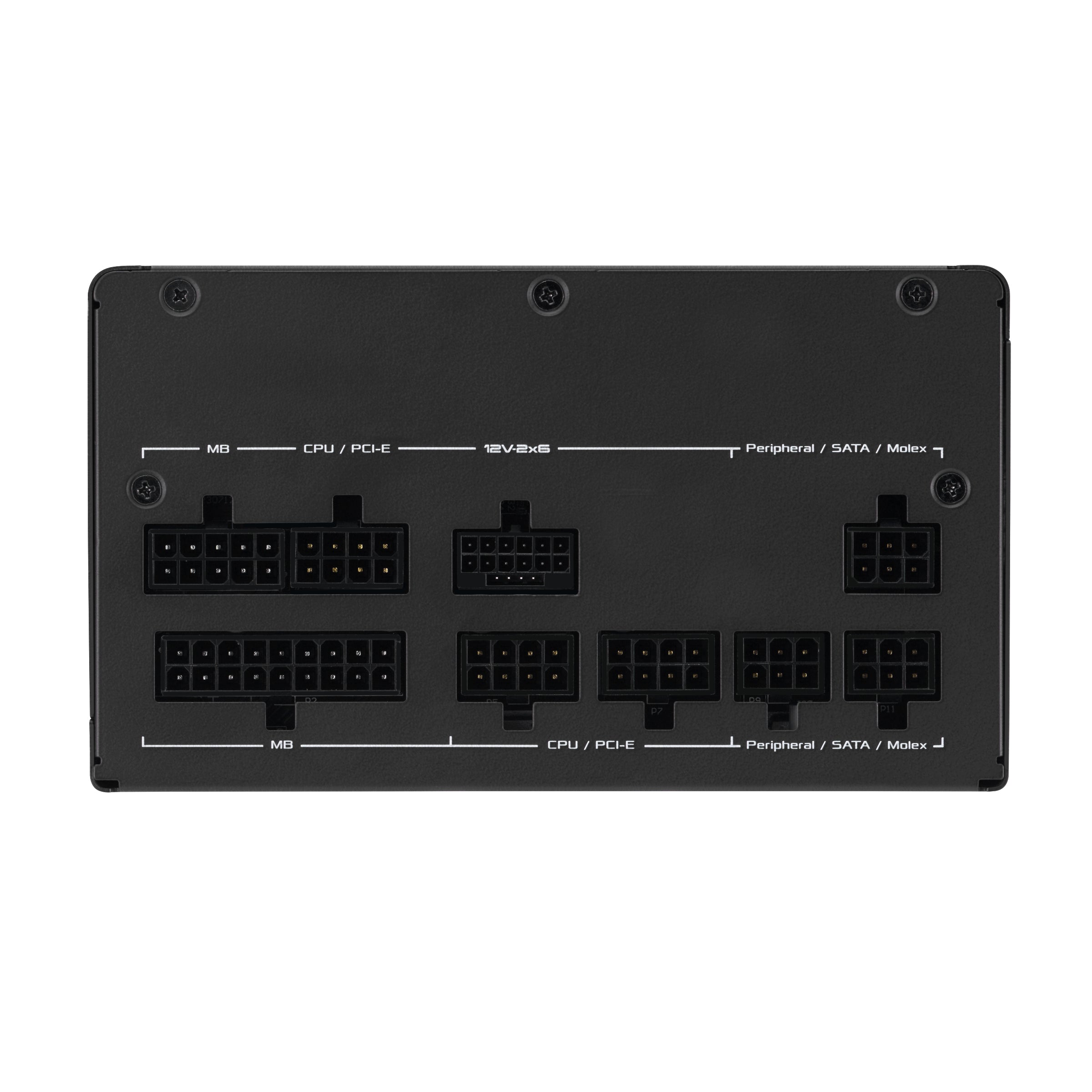ASUS PRIME 750G — pannello dei connettori modulari