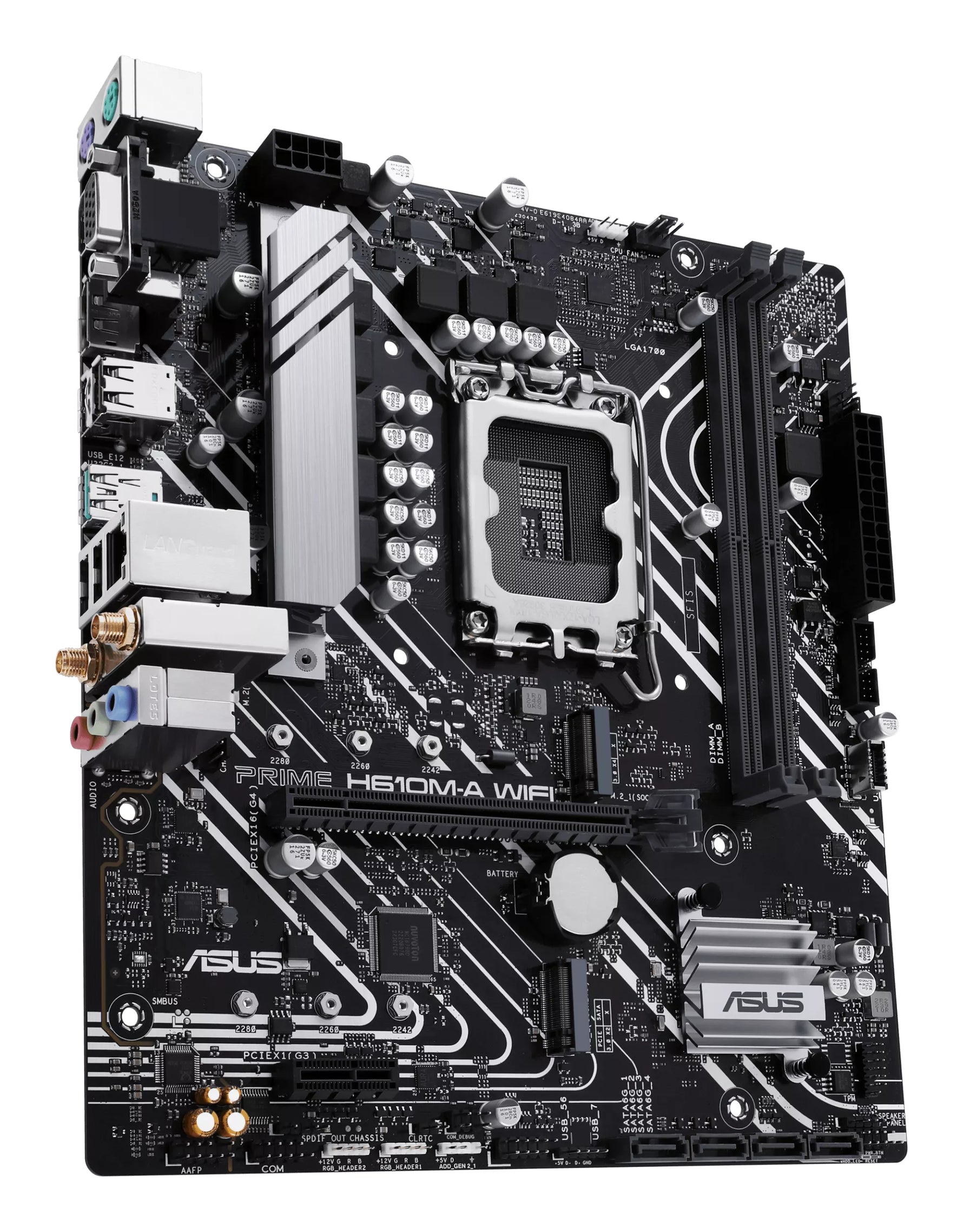 ASUS PRIME H610M-A WIFI, Intel, LGA 1700, Intel® Celeron®, Intel® Pentium® Gold, Intel® Core™ i3, Intel® Core™ i5, Intel® Core™..., LGA 1700, DDR5-SDRAM, 96 GB