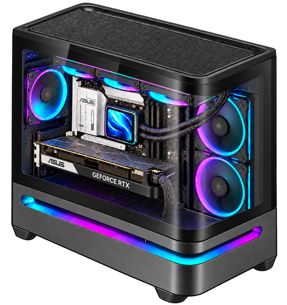 EXPLORER AI INTEL — render illustrativo, vista dall’alto