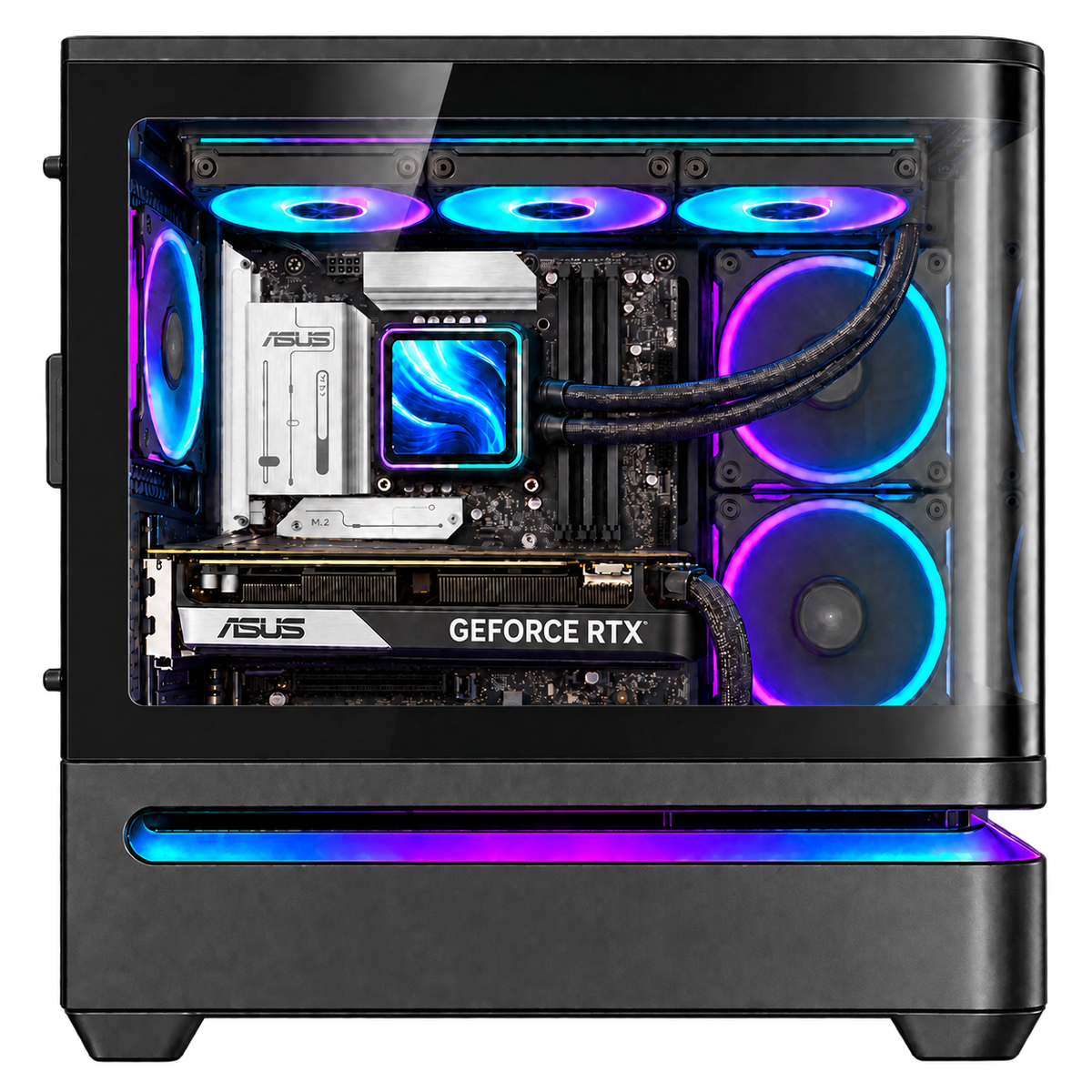 EXPLORER AI INTEL — render illustrativo, vista laterale