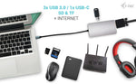 i-tec Metal USB-C Travel Nano Dock HDMI/VGA with LAN + Power Delivery 100 W, Cablato, USB 3.2 Gen 1 (3.1 Gen 1) Type-C, 100 W, 3,5 mm, Argento, MicroSD (TransFlash), SD