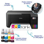 Epson EcoTank ET-2860 stampante multifunzione a serbatoio, Ad inchiostro, Stampa a colori, 5760 x 1440 DPI, A4, Stampa diretta, Nero