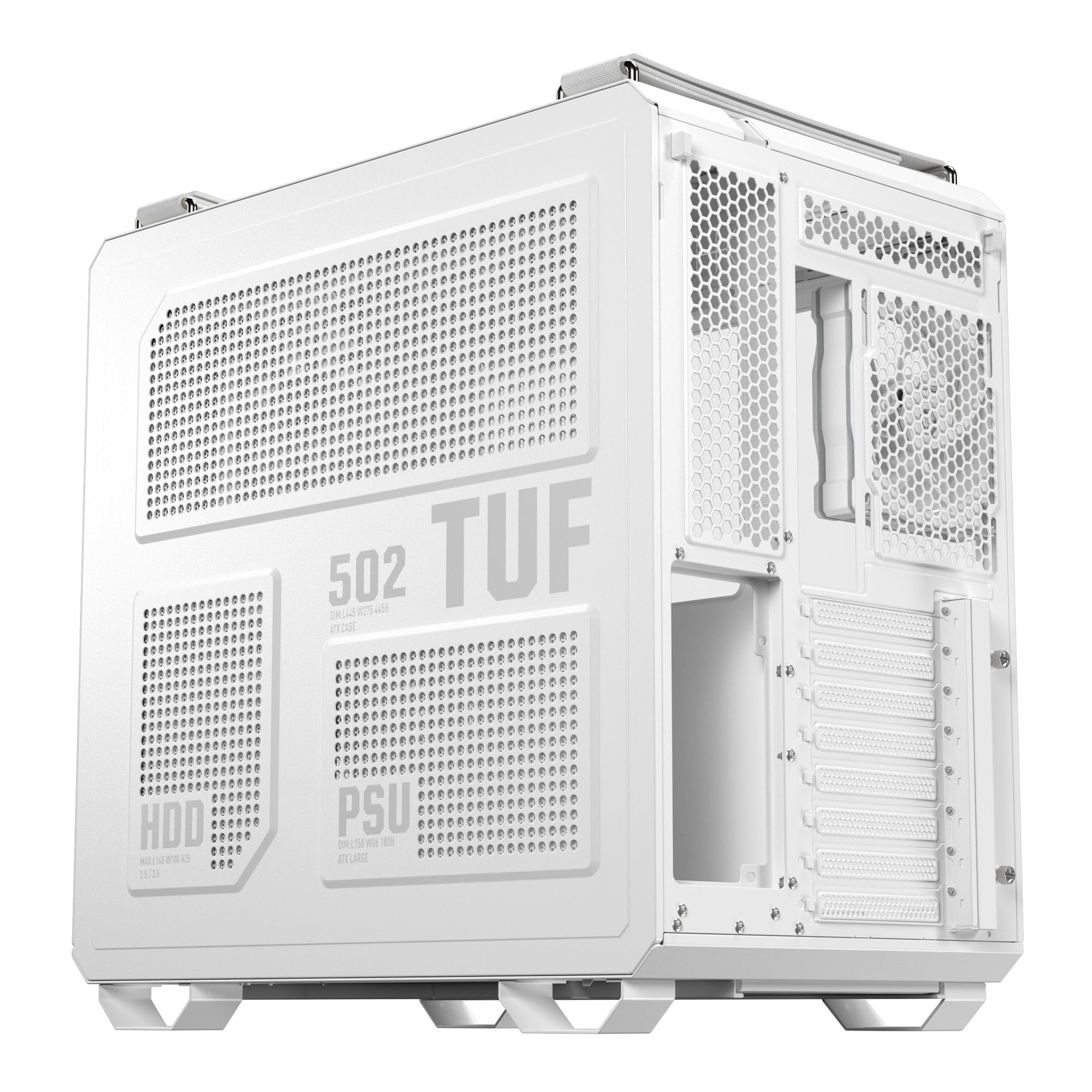 ASUS TUF GAMING GT502 Horizon TG ARGB White, Midi Tower, PC, Bianco, ATX, micro ATX, Mini-ITX, 16,3 cm, 40 cm