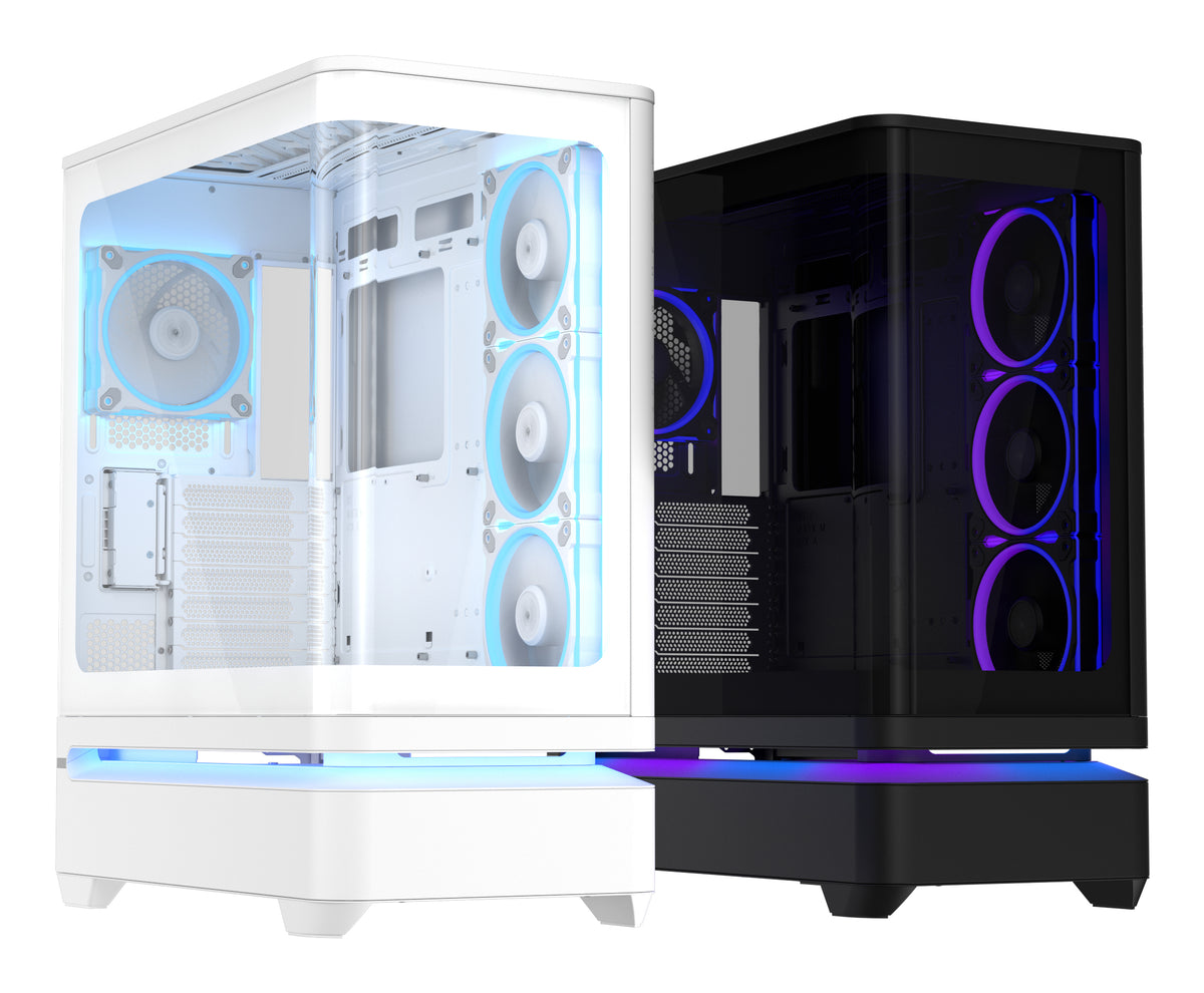 ASUS PRIME AP304 TG ARGB WHITE, PC, Bianco, Mini-ITX, ATX, micro ATX, Multi, 17,5 cm, 42 cm